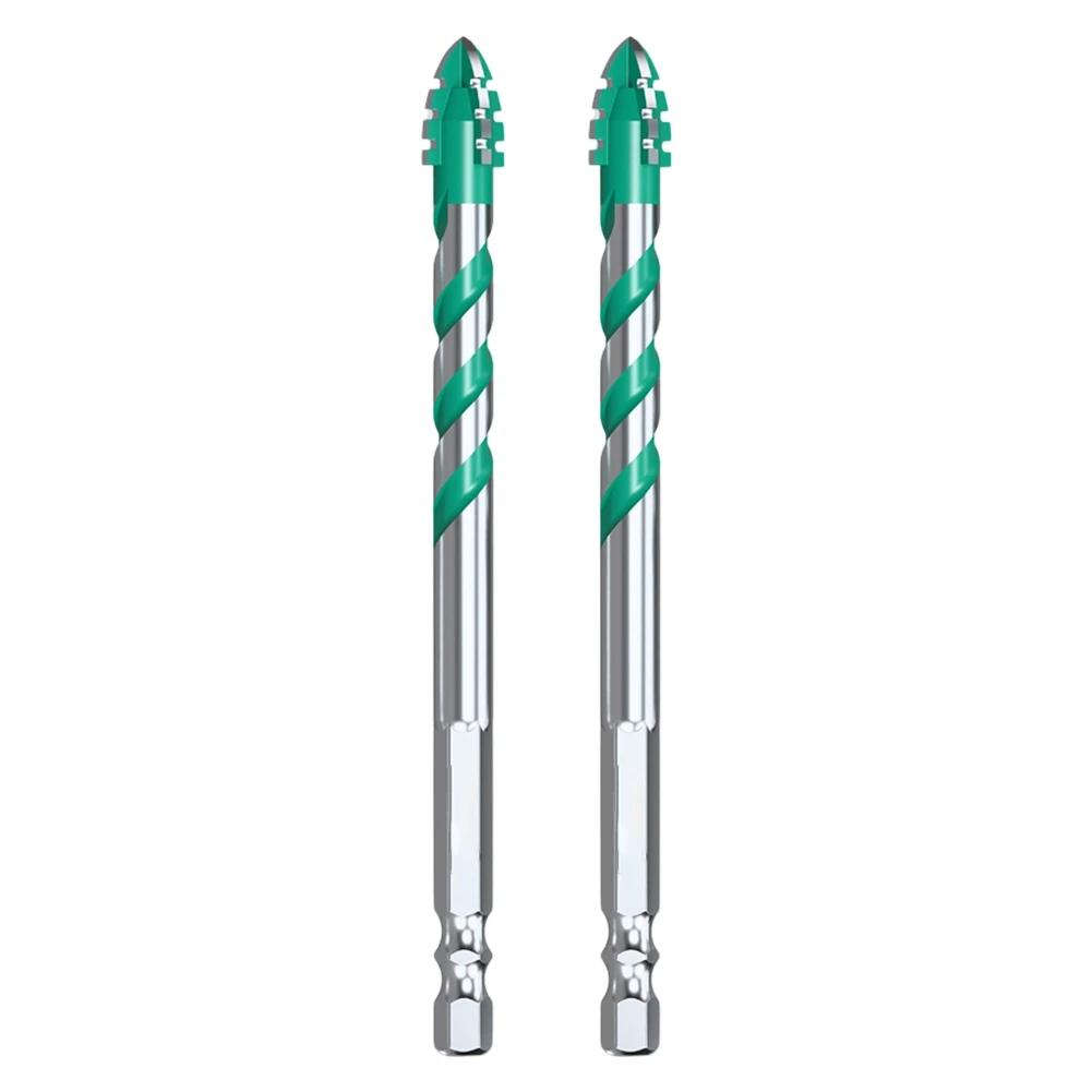 Multi-Material Bits Drill Bits Home Improvement Workshop Tasks Four-edge Serrated Glass Wood Metal Tiles Versatile Compatibility
