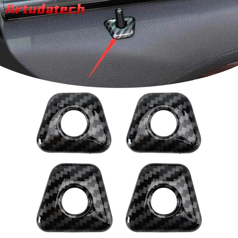 Artudatech Carbon Fiber Inner Door Bolt Lock Down Frame Trim For BMW 5 Series G30 18-22