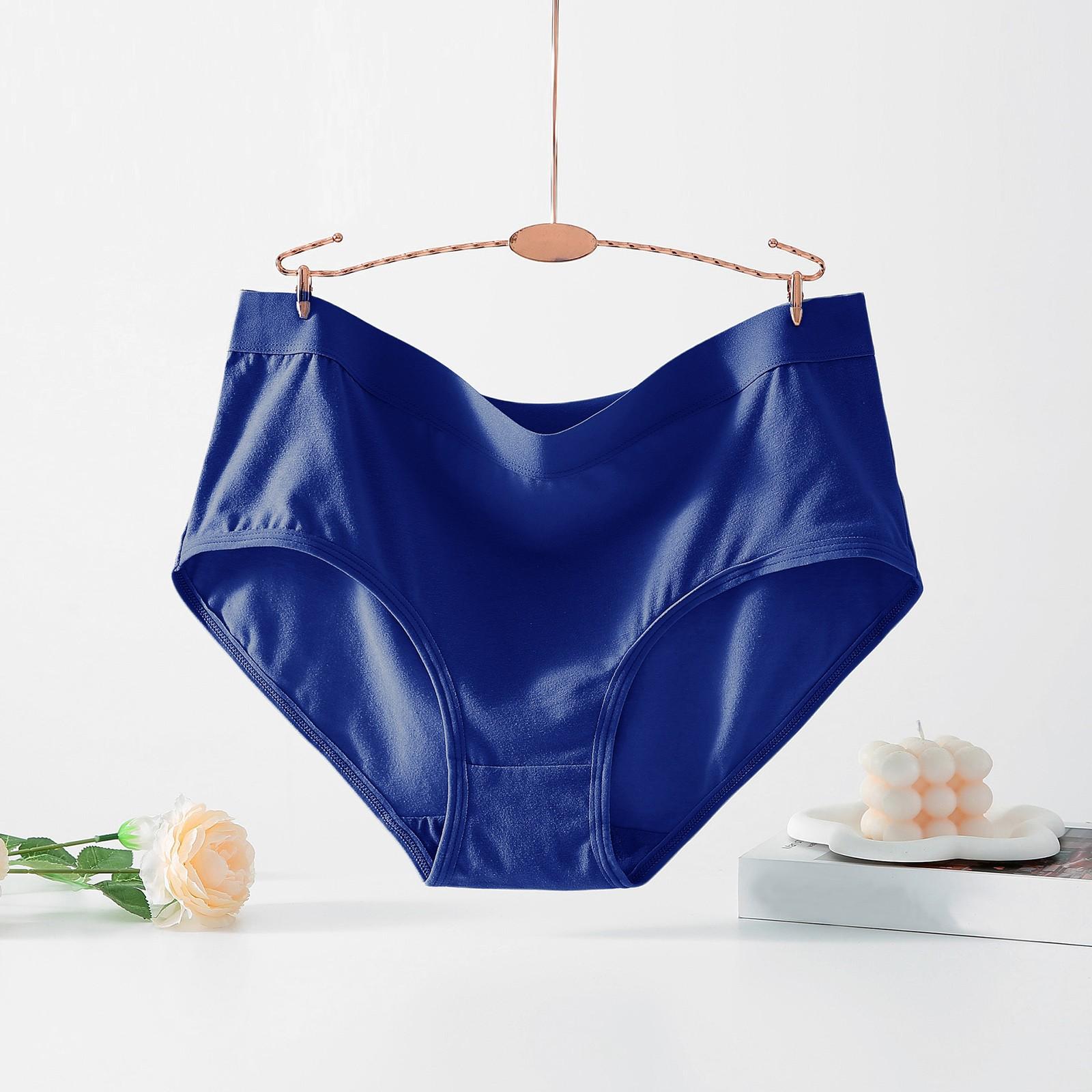 

Нижня білизна великого розміру Однотонні жіночі штани Дихаюча бавовняна білизна жіноча XXXXXL темно-синього кольору