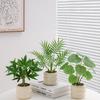 Nordic Bionic Green Faux Bonsai Plants - Indoor Tabletop Decor for Office & Living Room