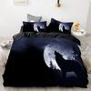 3PCS Wolf Tiger Lion Animal Pattern Bedding Sets Home Bedclothes Super King Cover Pillowcase Comforter Polyester Bedding Set