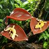 Fake Leaf Resting Platform 1/2Pcs Reptile Basking with Suction Cup Gecko Lizard Turtle Shaped Tree Frog Platform Tank Terrarium Decorative