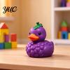 Desktop Stress Toys for Coworkers Grape Duck Squishy Toy, Slow Rebound Relief Squeeze Cute Fruit Desk Decorations Office Fidget Large Size Soft