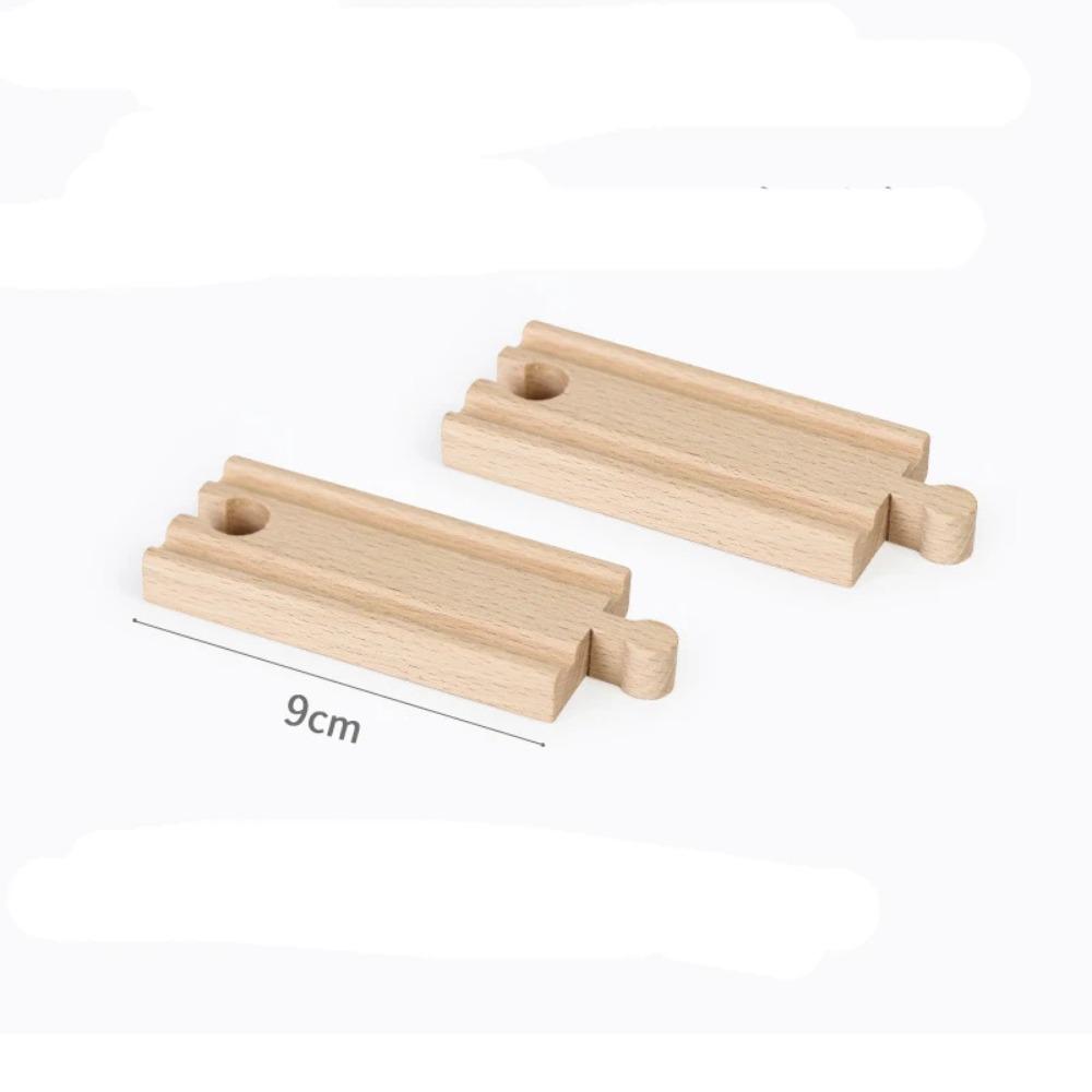 New Wooden Train Track Adapter Rail Building Block Connector Compatible All Brand Wood Railway Wooden Train Track Accessories