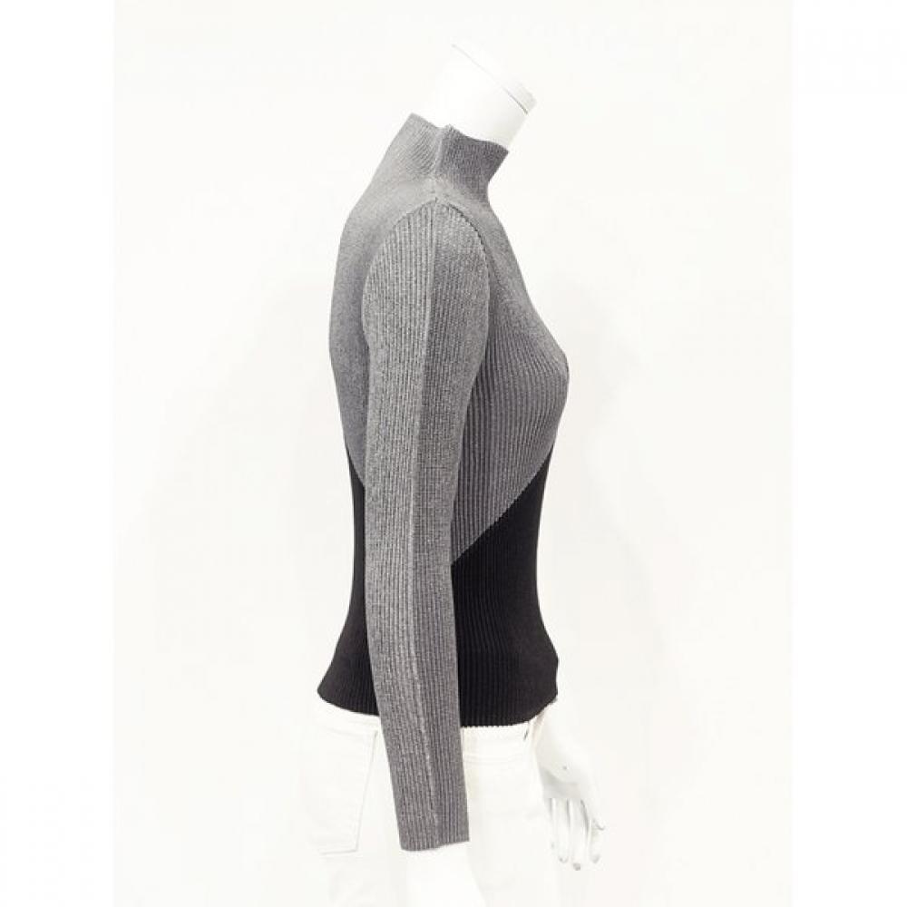 High Neck Slim Long Sleeve T shirT  432 121