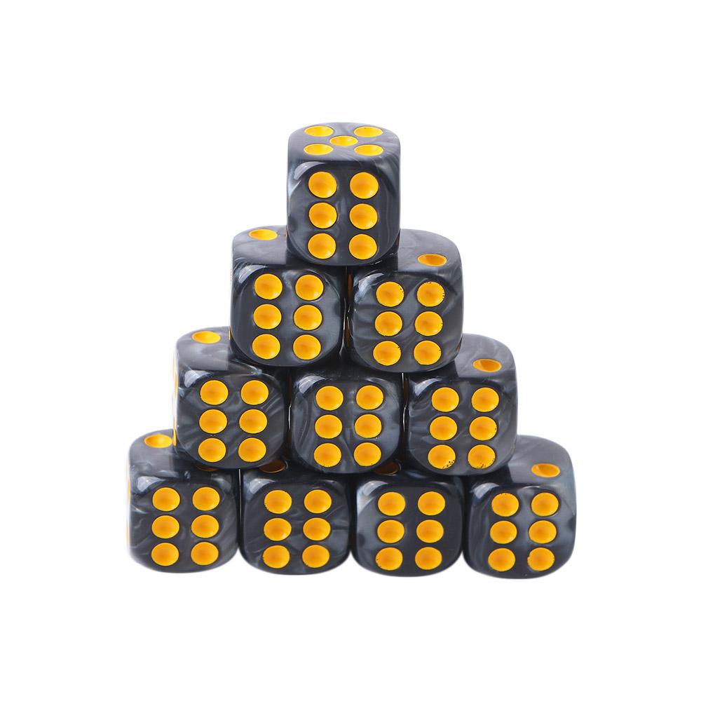

Игральные кости для казино диаметром 19 мм с острыми краями и соответствующими серийными номерами, прозрачные полупрозрачные игральные кости D6 Royal Craps 10 Pcs black