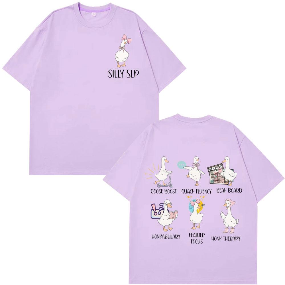 

Silly SLP Goose Meme Tshirt Men Women Aesthetic Fashion Vintage Tshirts Summer Shortsleeved 100 Cotton Loose Casual Tshirts 3XL