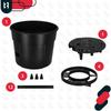 Pot For Growing Tomatoes With A Ladder For The Balcony, Black, 39 Cm, Set Of 3