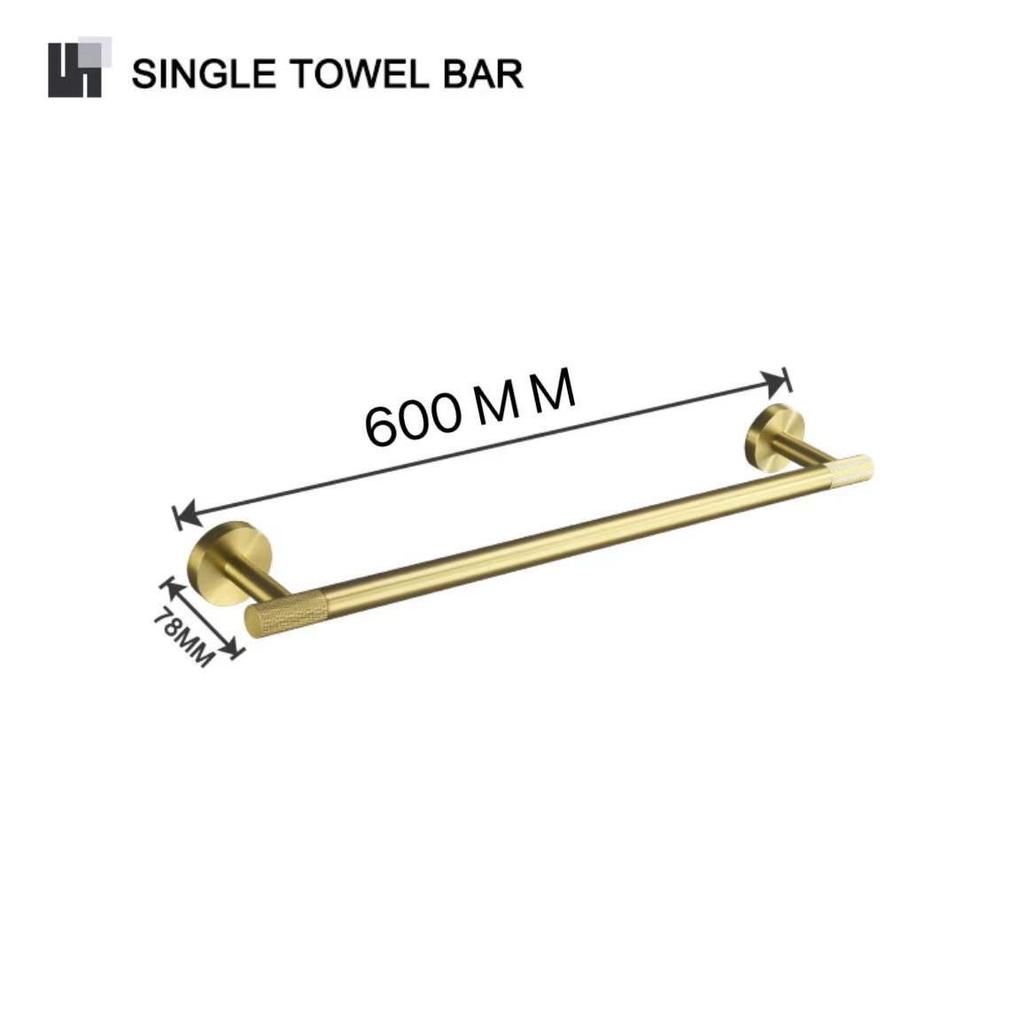 European Luxury Brass Bathroom Set: Knurled Towel Bar, Tissue Holder, Coat Hook, Toilet Brush, Soap Dispenser, Towel Ring.