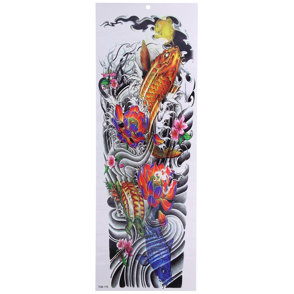 8 Sheets Full Sleeve Temporary Tattoos Watrproof Full Arm Fake Sleeve Tattoos Stickers Body Art for Women Man