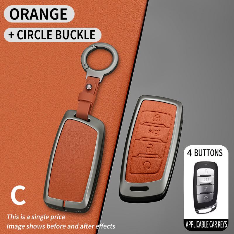 Changan Oshan Cos1° Car Key Case - Metal Shell Full Wrap with Buckle