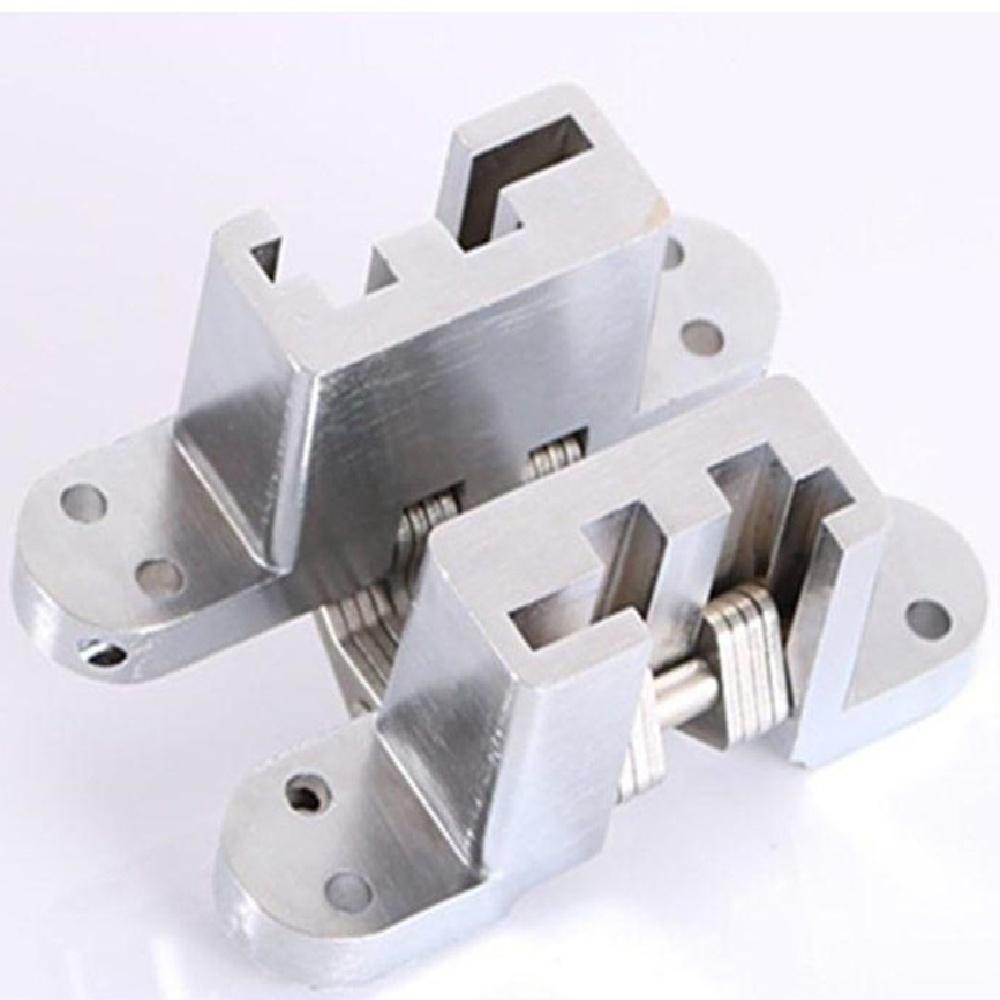 Hidden Gate Hinge Stainless Steel Invisible Door Hinges Concealed Barrel Wooden Box Silver