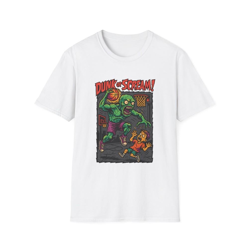 

Unisex Softstyle T-Shirt Alien Basketball Dunk Action Urban Horror XL