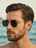 Men's Metal Rimless Vintage Street Fashion Glasses, Suitable for Daily Commuting, Outfit Photos, Outdoor Vacations, and Other Oc