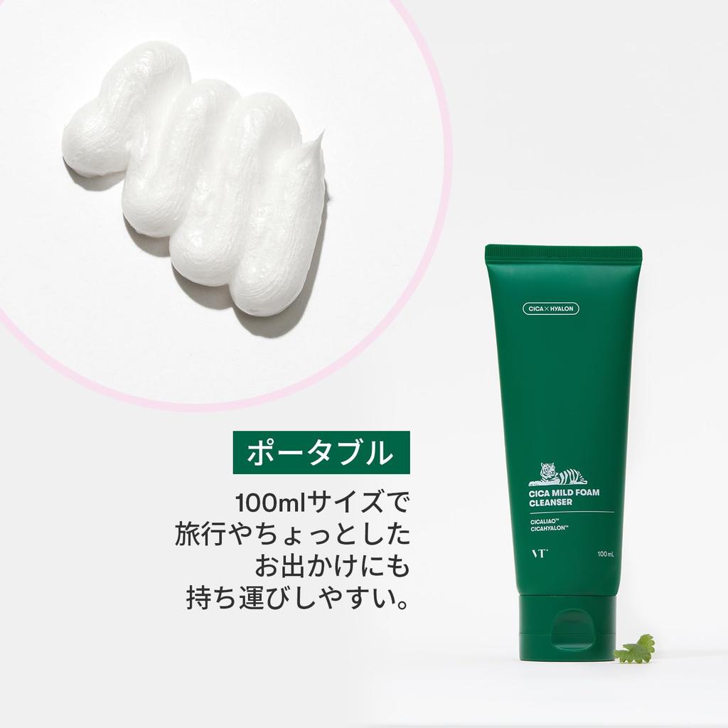 VTCOSMETICS VT CICA Foam 6 Sensitive Dry Skin Facial Pore Care Foam Cleanser Cleanser, Types, Moisturizing, Skin, Skin, Care, Cica, Cleanser, Foaming,