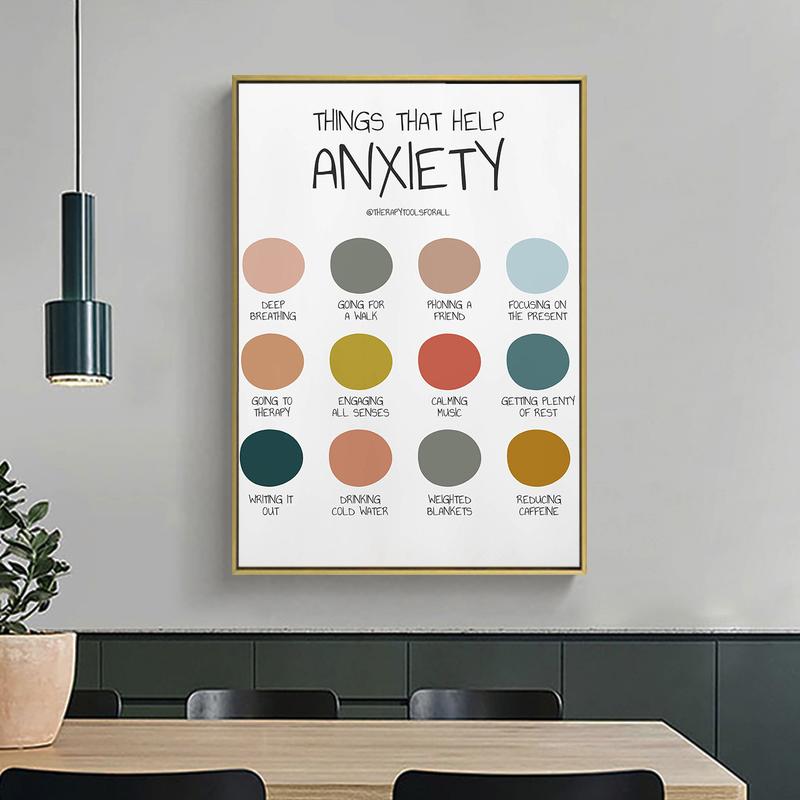 Angst Aquarell Psychologe Geschenk Psychologische Selbsthilfe Wandkunst Leinwand Malerei Poster und Drucke Bilder Klinik Dekor