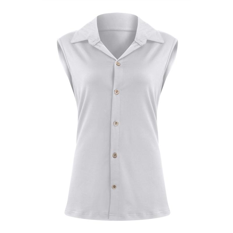 Tops & Tees Casual Top Stand-up Collar Shirt Women's Sleeveless Vest