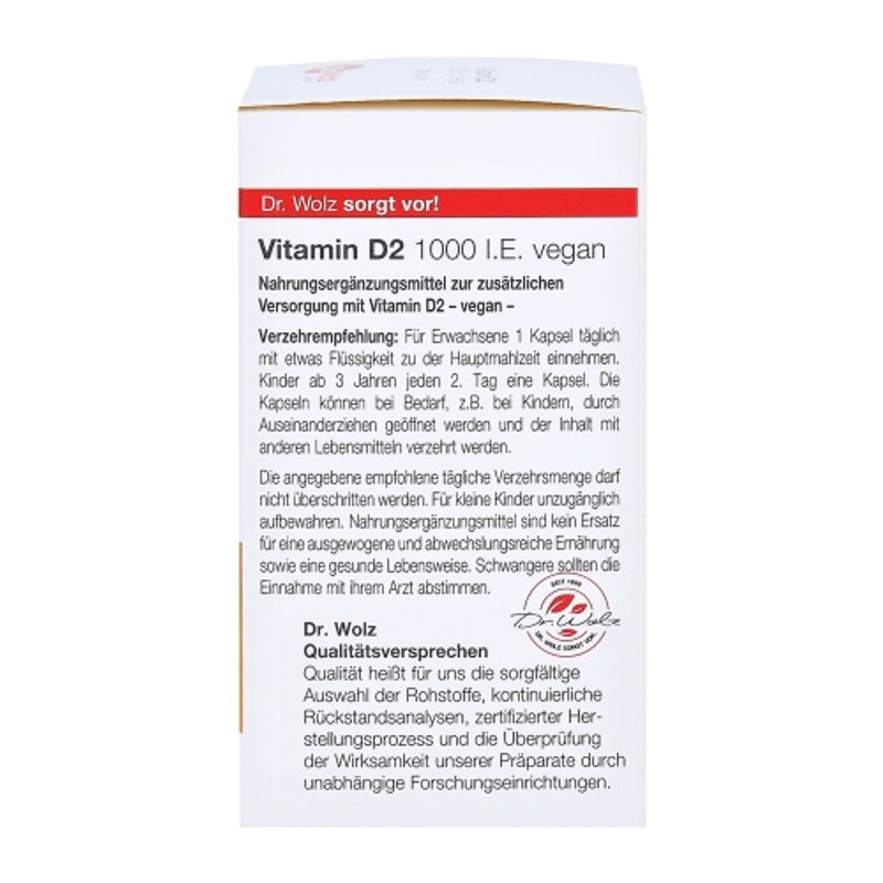 Dott. Bolts Vitamina D2 1000 UI. 60 Capsule Vegane