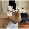 Large-capacity commuter tote bag women's summer new woven straw bag seaside vacation wind beach bag