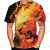 Summer Men's Tshirt Women's Round Neck Tee 3D Printed Lion Pattern Men T-shirt Street Unisex