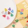 2pcs 15x16.5mm Glass Beads Colorful Christmas Tree Spacer Bead for Keychain Christmas Decoration DIY Jewelry Making Accessories