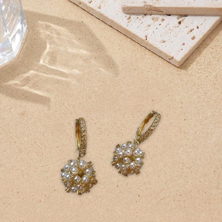 Stylish Pearls Zircon Hoop Earrings Fashionable Ear Rings Accessory for Parties Easy To Wear Ear Pendants Accessories