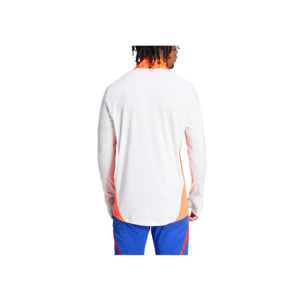adidas American Retro Football Training Half-Zip Long Sleeve Sweatshirt Men Sweatshirt White JF4197