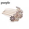 Hair Accessories Hairpins Beautiful Crystal Rhinestone Petal Hair Comb Flower Pin Hair Clip Claws Hairdressing Stylists Headwear