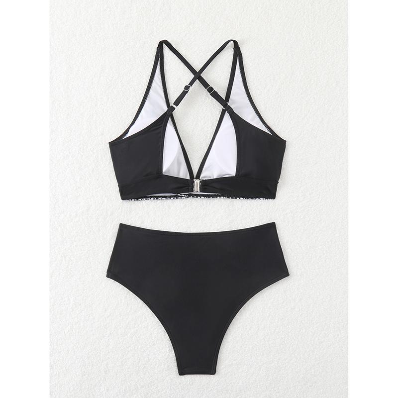 Sexy Bikini Swimwear Women High Waisted Bikini Sets Female Swimsuits Two Pieces Drawstring One Piece Bathing Suit Beahwear