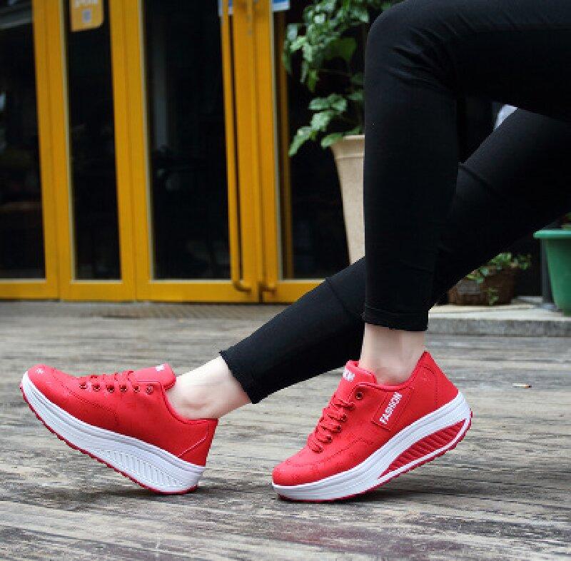Women Shoes Pu Leather Breathable Waterproof Platform Shoes Women Sneakers Casual Shoes