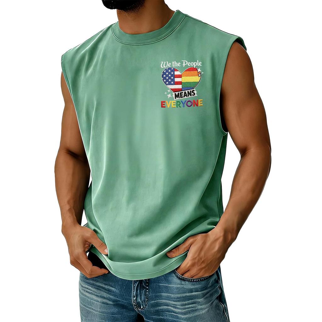 Men's Casual Independence Day Printed Tank Top