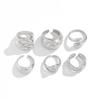 European & American Cross-Border Geometric Arc Ring Set: Stylish, Irregular Metal Design