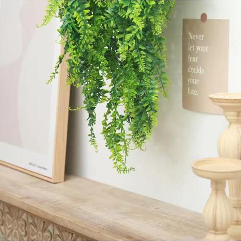 3/1pcsArtificial Plant Vine Home Decoration Hanging Plastic Leaf Grass Garland Outdoor Wedding Party Decorations Fake Rattan Ivy