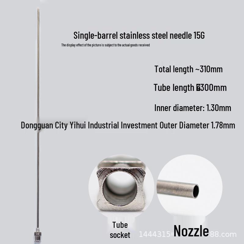 Edelstahl-Dosierspritze mit 300-mm-Schlauch & Spitze