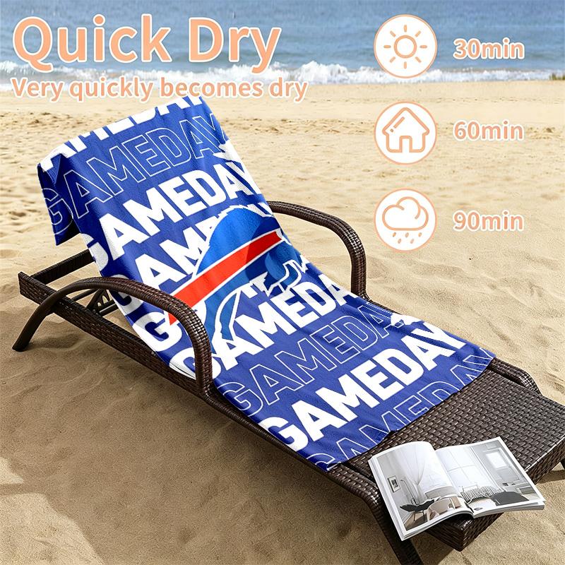 Buffalo Bills Beach Towels Also Serve As Bath Towels Summer Essential a Musthave for the Outdoors the Beach and the Pool