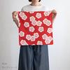 Musubi Furoshiki 45cm Vermilion Plain Polyester Crepe Made in Japan 10188-107