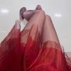 Two-Tone Flowing Oil Shiny Pantyhose 640 Pin One Line Crotch High Waist Tights Women Sexy Summer Breathable Underwear