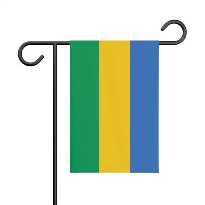 Drapeau Jardin Gabon – 32 X 47.5 Cm – Polyester Résistant – Format Vertical – Extérieur – Pixelforma