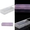 Art Rectangle Plastic Transparent Storage Box Rhinestone Brush Pen Buffer Grinding Files Container Case 19x7.5x3.8cm