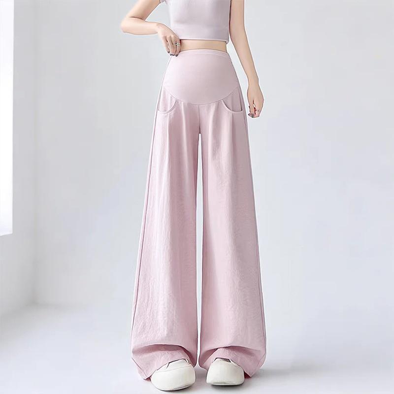 Maternity Wide-Leg Ice Cool Casual Pants for Spring/Summer - Petite or Tall Fit L
