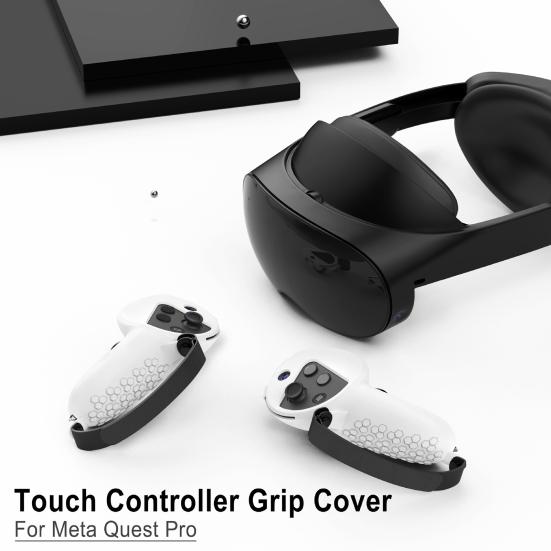 2Pcs VR Controller Cases Uninterrupted Signal Anti-shock Tasteless Anti-fall Textured Surface Protective Silicone VR Controller Protective Covers