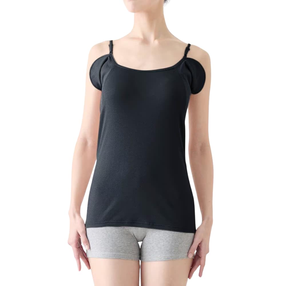 

Belle Maison Heavy Sweat Cotton Size L Women s Camisole, Camisole/Tank Top, Blend, Sweat-Absorbing Innerwear, Saralyst, Black, чёрный