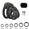 With 5 Size Cock Rings Penis Soft Silicone Chastity Cage Device Anti-Cheating Penis Lock Restraints for Men Discreet Sex Toy 18+
