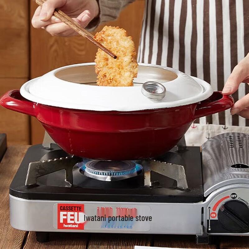 FUJIHORO Японская эмалированная фритюрница с термометром