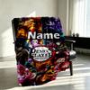 Custom Name Personalized Demon Slayer Print Blanket, Home Decor, Bedroom, Sofa, Camping, Couch, Gifts for Birthday Christmas