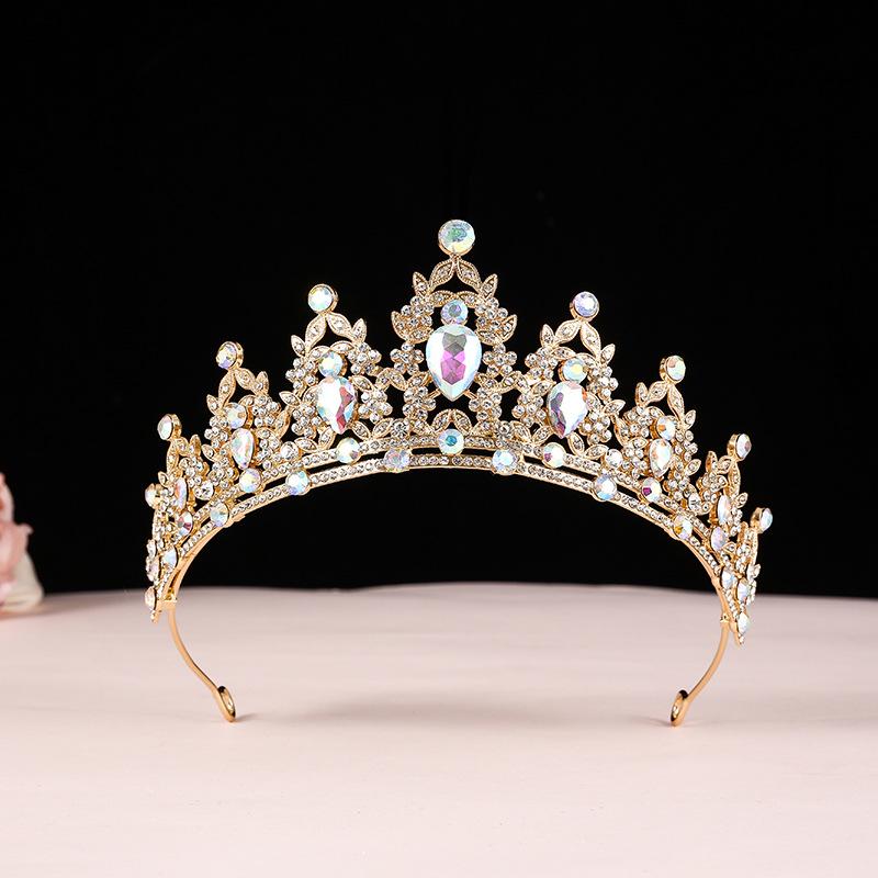 Children's Crystal Tiara Headband: Princess Crown Hair Accessory for Girls' Birthdays and Performances