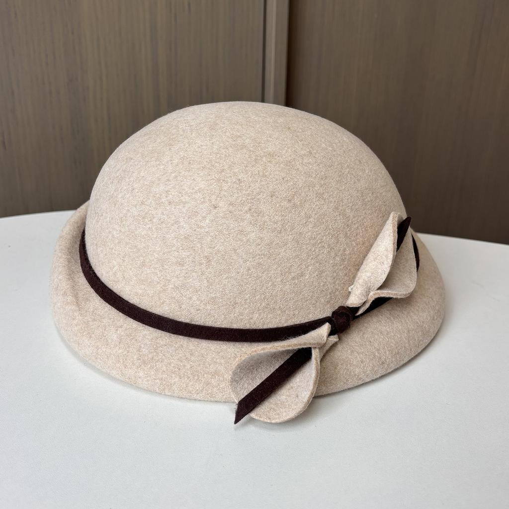 Autumn Winter Vintage Casual Wool Short Brim Beret Hat