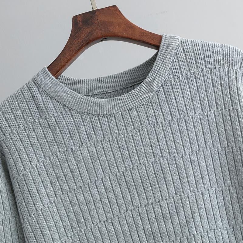 Podzim Zima Novinka O Neck Dlouhý rukáv Jednobarevný Volný Svetr Elegantní pletené šaty