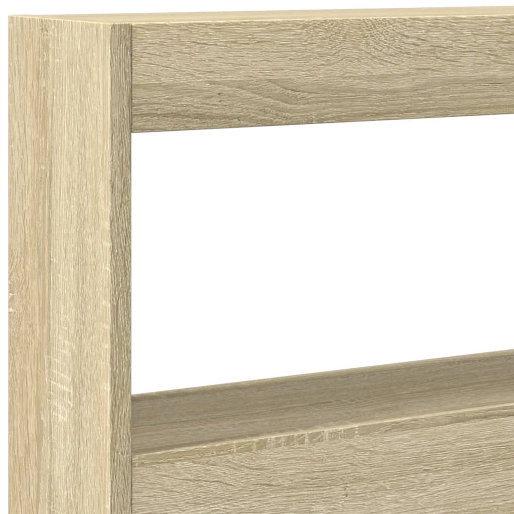 LED Headboard with Shelves Sonoma Oak 180 x 17 x 102 cm