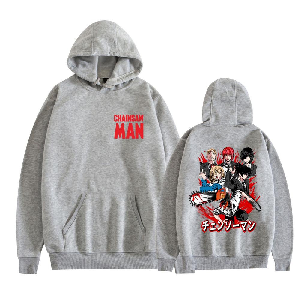 Chainsaw Man Hoodie Sweatshirt Cartoon Printed Cool Pullover Hooded Halloween Chainsaw Man Anime Unisex